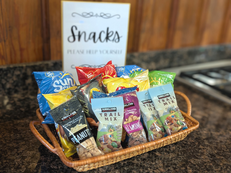 Snacks and refreshments