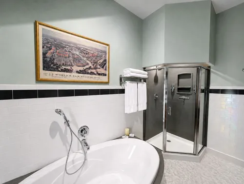 World's Fair Suite 2 person tub and walk-in shower